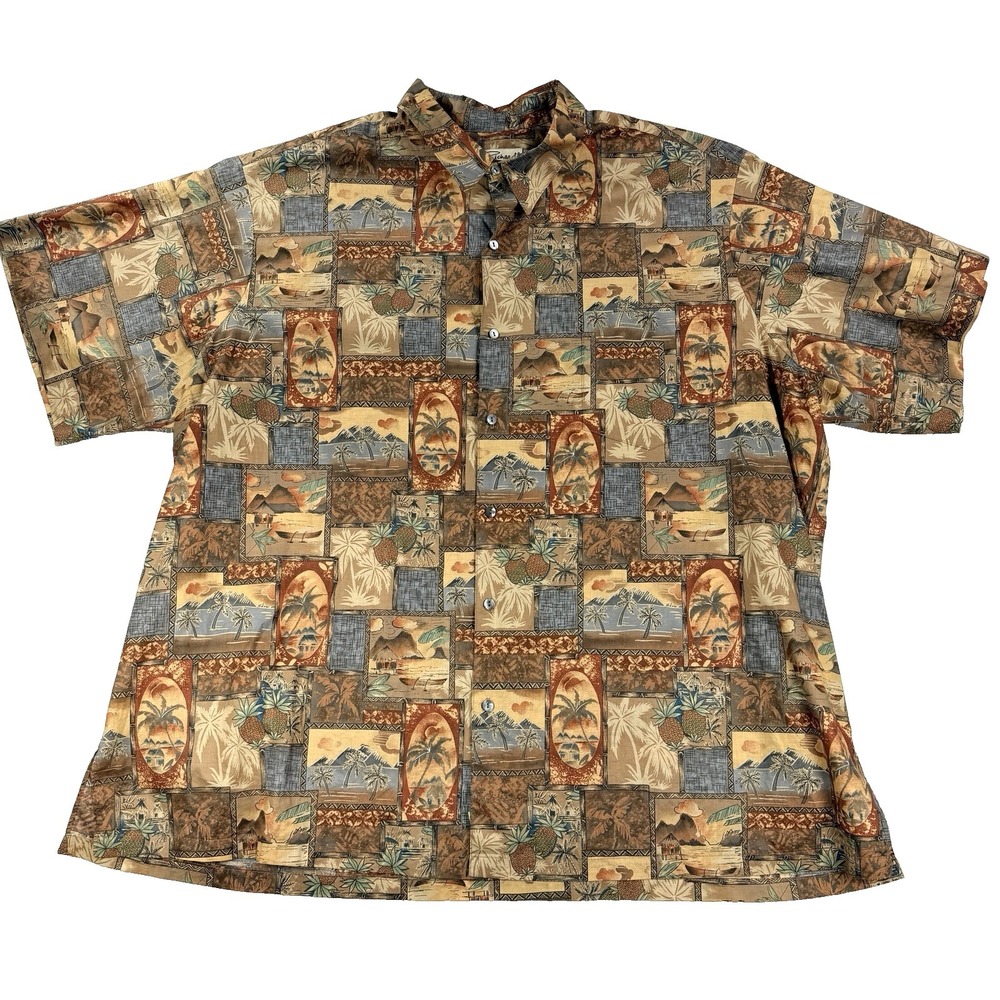 Mens Tori Richard Cotton Lawn Button Up Shirt Hawaiian Beach Tropical 3XB USA